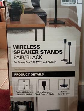 Wss22-b1 Sanus 793795532411 Brand New Speaker Stands