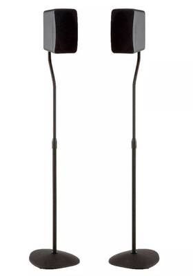 Sanus 885658393557 Adjustable Height Speaker Stand - Extends 28 Inch To 38 Holds Satellite