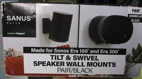 Bswme2-b1 Sanus Sonos Era 100/300 Tile And Swivel Speaker Wall Mounts 1-pair New