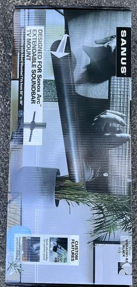 Wssatm1-b2 Sanus Wssatm1 Extendable Soundbar Tv Mount Designed For Sonos Arc Sound Bar