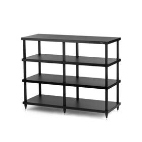 Sss44-blk Solidsteel S4-4 Wide Four-shelf Audio Rack - Black