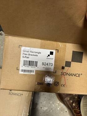 92470 Sonance Small 4 Inch Rectangle Flex Bracket - 5 Pairs