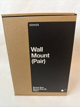 S1wmpww1blk Sonos One Black Wall Mount Pair Compatible With Sl Or Play 1