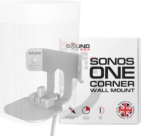 Sound Bass 065010723832 One Corner Wall Mount Bracket - Low Profile White Single 1pc Complete With Al