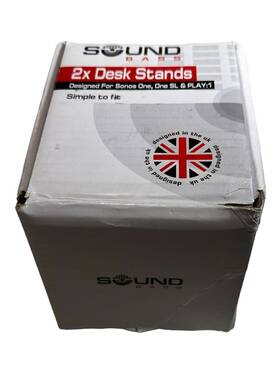 Sound Bass 706581983458 One Sl And Play 1 Desk Stand Twin Pack White Compatible With Sonos