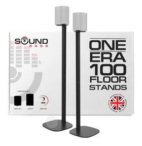 Sound Bass 706581983489 Speaker Floor Stands For Sonos One Gen2 Era 100 Black Twin Pack