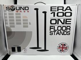 E100-prem-fs-b-tw Sound Bass Speaker Floor Stands For Sonos One Era 100 Play 1 Twin Pack Black