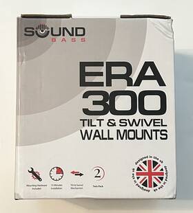 E300-sw-wm-b-tw Soundbass Era 300 Wall Mounts - Tilt And Swivel Pair 2 Pack Black New