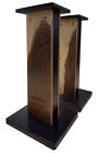 Ss26 Audiorax Solid Wood Speaker Monitor Stands Tall Black Walnut Accents