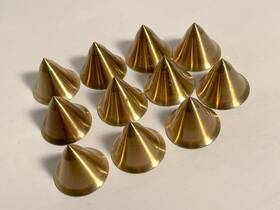 1.0ap1d Star Sound Technologies Audio Points Brass Isolation Cones Model Lot Of 11