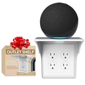 Storage Theory 855166006355 Power Perch Double Outlet Shelf - Convert Your Into Dis