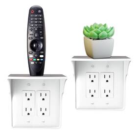 Storage Theory 855166006461 Power Perch Double Outlet Shelf - Convert Your Into Display Shelves Alexa