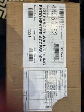 44560352 Sunstar 4423166 Glass Wall/ceiling Telescopic Bracket Kit Steel Model#