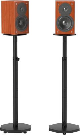 Usy25-0013 Suuiwau Universal Floor Speaker Stands Pair Surround Sound Bookshelf Black