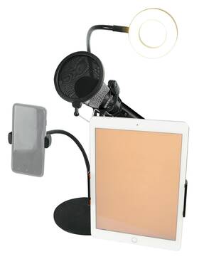 Liveshow4ltm Technical Pro Rmc-xlr Conference Room/work From Home Desk Light With Mic Phone Tablet Stand