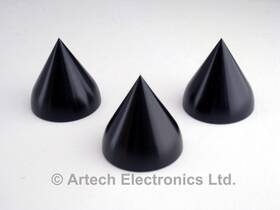 Tnf-lb3 Tenferfeet Large Black Tenderfeet - Set Of 3 Threaded 8-32 With Hanger Bolts