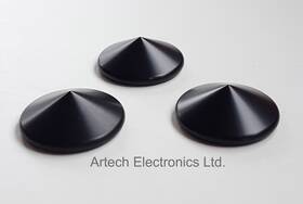 Tnf-sb3 Tenferfeet Small Black Tenderfeet - Set Of 3 Loudspeaker Amplifier Spikes/cones