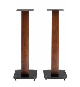 Td30db Transdeco 30 Inch Tempered Glass And Steel With Solid Wood Trim Speaker Stand. Sold As Pair