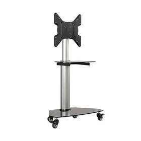 Dmcs3255sg62 Tripplite Tripp Lite Premier Rolling Tv Cart For 32 Inch To 55 Displays Black Glass Base And