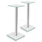 Tvf8688146945058oy Pcs Glass Speaker Stand Each With Silver Pillar
