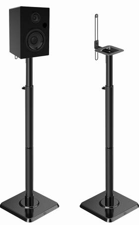 Xas516 Usx Mount Adjustable Height Speaker Stands Black Anti-wobble Multiple Options