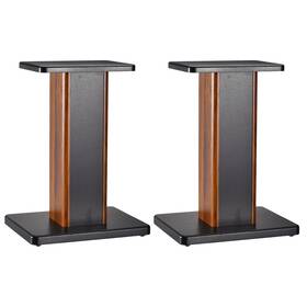 Uxcell 676766642251 2 Pack Wood Speaker Stands 15.7 Inch 40cm Stand Hollowed