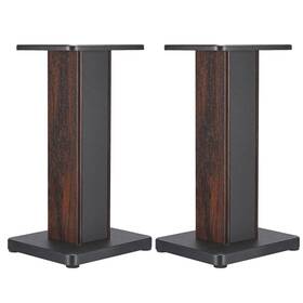 Uxcell 703820264989 2pcs Wood Grain Speaker Stands 19.7 Inch Universal Stand Hollowed