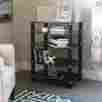 V35cmpb Walker Edison Black Glass Audio Media Stand Id 6385