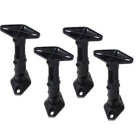 Videosecu 791090650052 4 Black Universal Satellite Speaker Mounts/brackets For Walls And C