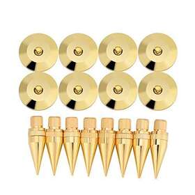 Vikye 269761514467 8 Pairs Speaker Mat 6 X 36mm Feet Copper Spike Isolation Stan