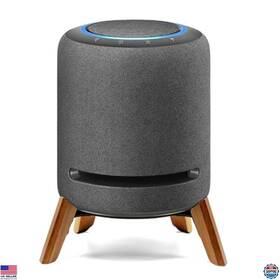 B0f4472z2c Visit The Counlisha Store Stylish Real Wood Tripod Stand For Smart Speaker - Stable Black Walnut Holder