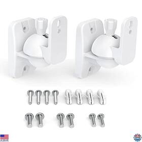 1p-wit Visit The Homemount Store Speaker Wall Mount Brackets - 2-pack White For Surround And Bookshelf