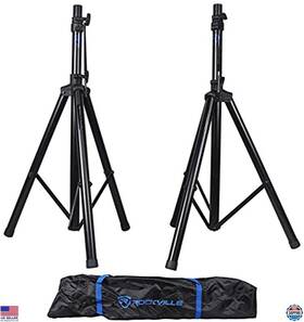 Rves1 Visit The Rockville Store Tripod Speaker Stands - Heavy-duty Steel Adjustable 71 Inch 100