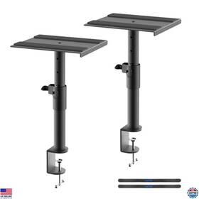 Sdm001g Visit The Suptek Store Clamp-on Speaker Stand Desk Mount Set Height Adjustment Swivel 9.6 X