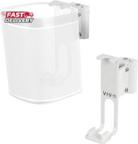 Vivo 445020265238 White Dual Wall Mount Brackets Designed For Sonos One Sl And Play 1 Audio