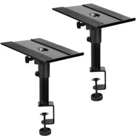 Vivo 810080412354 Clamp-on Speaker Stand Desk Mount Set 10 X 9 Inch Trays Height Adjustment A