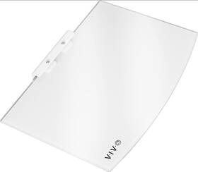 Mount-sf011w Vivo White Tempered Glass Floating Wall Shelf Av Media Bracket