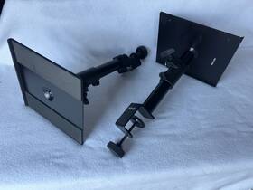 Mount-sp01cb Vivo Clamp-on Speaker Stand Desk Mount Set 10 X 9 Inch Trays Height Adjustment