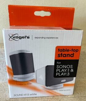 8154101 Vogels Sound 4113 Speaker Table Stand For Sonos Play 1 And 3 White