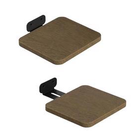 Vrbgify 711181065213 Universal Speaker Wall Mount Wooden Floating Shelves For Small Speakers L