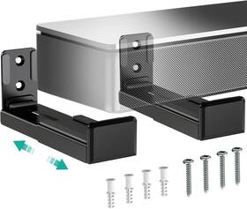 Wali 811278021181 Universal Soundbar Wall Mount Center Channel Speaker Dual Bracket