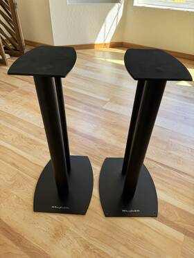 Wh-st1 Wharfedale Loudspeaker Stand Pair Black Good Condition