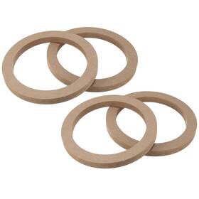 A21112700ux0107 X Autohaux 4 Pcs 6.5 Inch Universal Wooden Car Speaker Subwoofer Mounting Spacer Rings Adapt