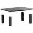 Xtaa1bb Plateau Wood And Metal 1 Shelf Black Oak Finish Audio Stand 758019002675