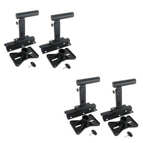 Jk-0330 Yaeccc 4 Pack Stainless Steel Speaker Wall Mount Bracket Universal Bookshelf