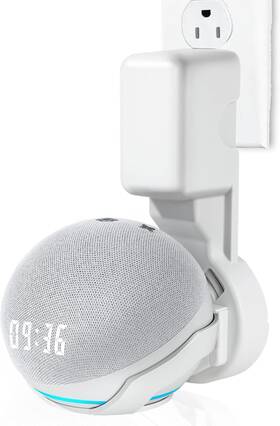Yecen 313028221228 Wall Mount Holder For Echo Dot 4th Generation Hanger Stand White