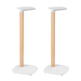 Ynvision 850014515409 Universal Wood Speaker Floor Stands White Pair - 2 Pack