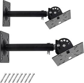 Zshiganma 705353652103 Universal Speaker Wall Ceiling Mounts Support Up To 80lb Heavy Duty Dual Black B