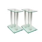 Zxx6153928927092wo Aluminum Speaker Stands Pcs Transparent Safety Glass