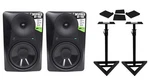 (2) Mackie MR824 85W Powered Studio Monitor Speakers+stands+isolation Pads. Fixed Price $572.86.